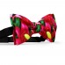 Papion personalizat, crini, flori rosii,